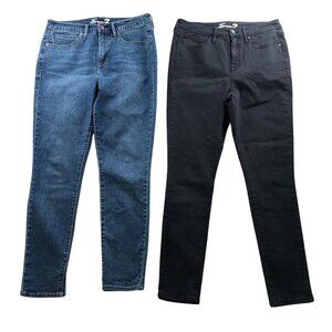 Seven7 Women Skinny Jeans Size 8 Lot Of Two Blue Black Denim Ankle Casual Travel